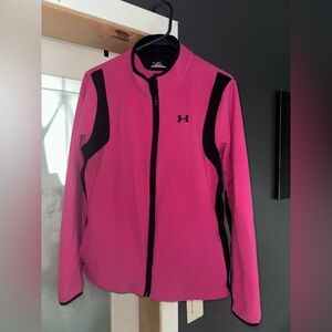 Under armour pink women’s fleece full zip XL